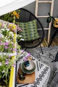 Čierne záhradné kreslo z umelého ratanu Bonami Selection Avocado