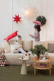 Zamatový dekoračný vankúš s vianočným motívom 60x30 cm Ho Ho Ho – Catherine Lansfield