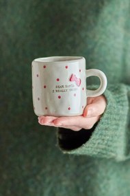 Béžový hrnček s vianočným motívom z kameniny 250 ml Christy – Bloomingville