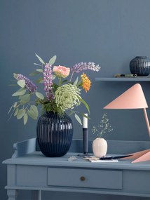 Tmavomodrá kameninová váza Kähler Design Hammershoi, výška 25 cm