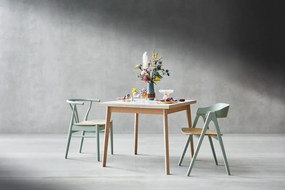 Rozkladací jedálenský stôl s bielou doskou Hammel Single, 90 x 90 cm