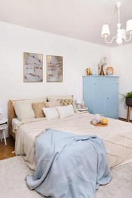 Krémovobiela bavlnená prikrývka na dvojlôžko 250x260 cm Sahara - Tiseco Home Studio