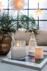 Hnedá sklenená váza Kähler Design Hammershøi, výška 18,5 cm