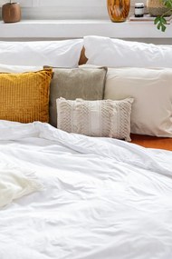 Krémovobiela deka s podielom bavlny Euromant Basics, 140 × 180 cm