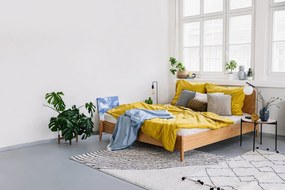 Biela bavlnená elastická plachta Good Morning, 180 x 200 cm