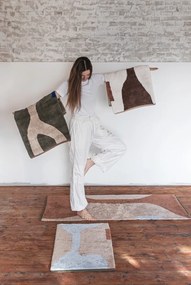 Bielo-hnedý prateľný bavlnený koberec 50x80 cm Figura – Mette Ditmer Denmark