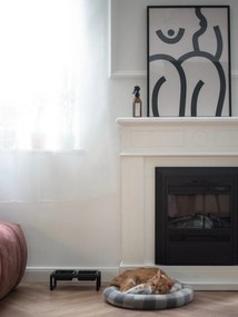 Súprava čiernych zvieracích misiek so stojanom Yamazaki Tower