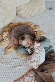 Detský sedací vak v horčicovej farbe Haystack – Lorena Canals