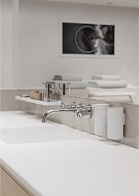 Biela kúpeľňová polica Zone Rim, 44 x 11 cm