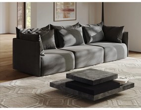 Sivý konferenčný stolík v dekore betónu 110x110 cm Slate - TemaHome