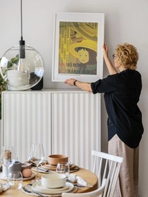 Biela vysoká komoda 97x130 cm Sierra - Teulat