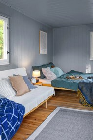 Tmavozelené ľanové obliečky na dvojlôžko 200x200 cm - Linen Tales