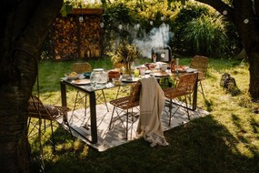 Sivý záhradný stôl pre 8 osôb Bonami Selection Strong, 210 x 100 cm