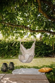 Krémovobiele polstrované závesné záhradné kreslo Tobago – Garden Pleasure