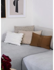 Béžový vankúš Hübsch Vela, 60 x 40 cm