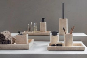 Béžový kamenný dávkovač mydla 250 ml Travertine – Mette Ditmer Denmark