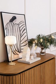 Stolová lampa v mosadznej a bielej farbe Markslöjd Sober