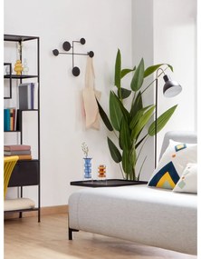 Čierny kovový nástenný vešiak Kave Home Vianela, 52 x 40 cm