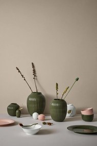 Biela porcelánová váza Kähler Design Poppy, výška 13 cm