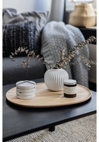 Biela kameninová váza Kähler Design Hammershoi, výška 12,5 cm