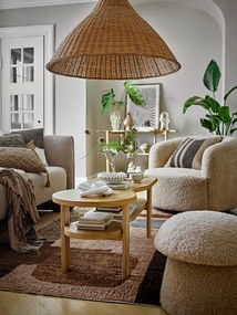 Béžový taburet z textílie buklé Bocca – Bloomingville