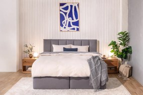 Sivá boxspring posteľ 160x200 cm Olia Bold Line – Bonami Selection