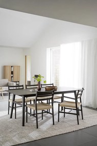 Jedálenská stolička v tmavohnedo-prírodnej farbe v súprave 2 ks Harlan – Rowico