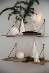 Biely vianočný svietnik z kostného porcelánu Kähler Design Nobili, výška 25,5 cm