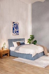 Modrá boxspring posteľ 180x200 cm Olia Bold Line – Bonami Selection