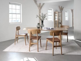 Vitrína z dubového dreva v prírodnej farbe 190x90 cm Elba – Unique Furniture