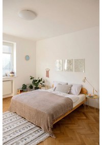 Béžové/krémovobiele flanelové obliečky na jednolôžko 135x200 cm – Catherine Lansfield