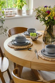 Biele/modré kameninové misky v súprave 3 ks 500 ml Linora – Bloomingville