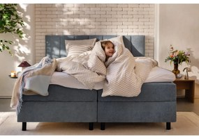 Modrá boxspring posteľ s úložným priestorom 180x200 cm Elva Bold Line – Bonami Selection