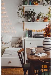 Čierno-biela kameninová váza Kähler Design Omaggio, výška 30,5 cm