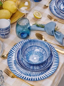 Súprava 4 koktailových pohárov s okrajom v zlatej farbe Lyngby Glas Palermo, 315 ml