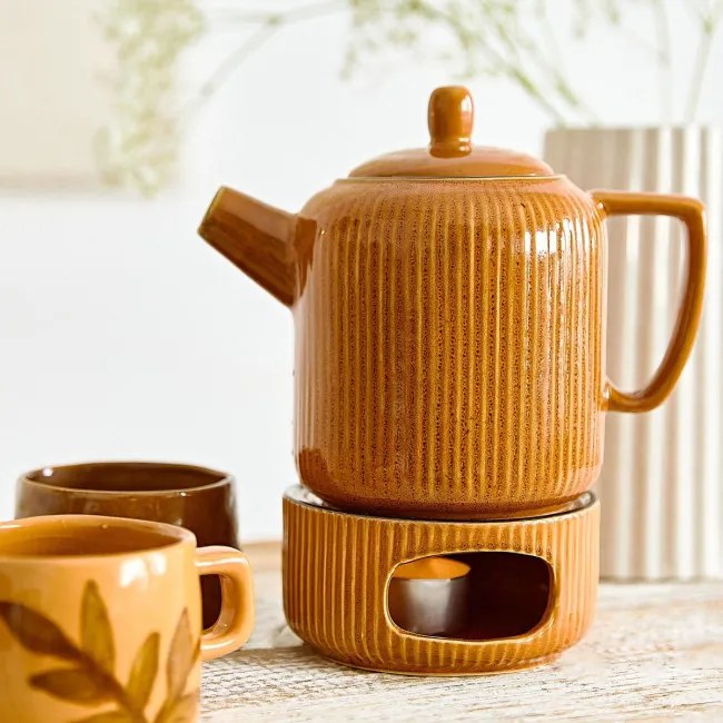 Džbán na čaj MIRANDE s ohrievačom 855578 950 ml