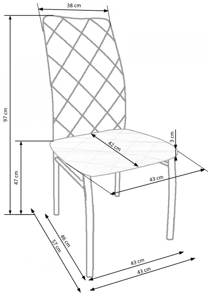 Jedálenská stolička K309 Halmar Tmavosivá