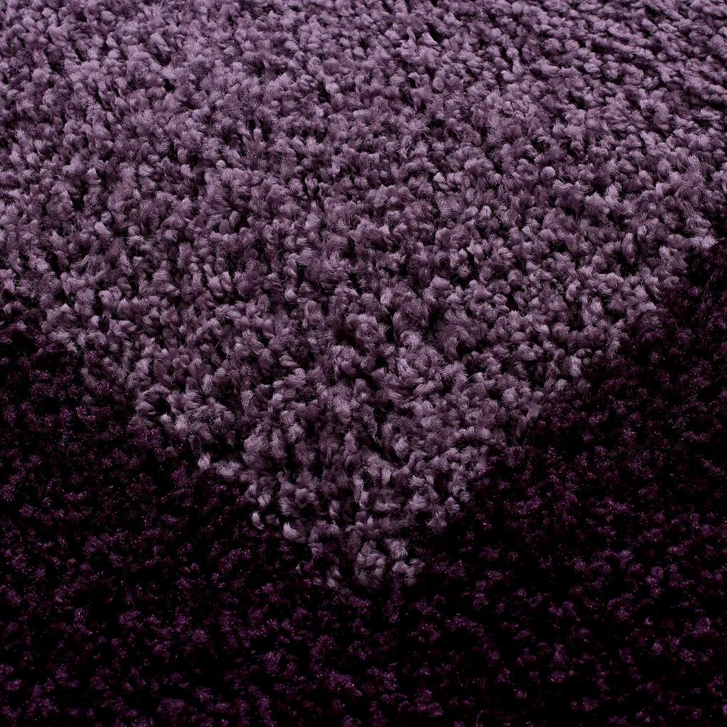 Ayyildiz koberce Kusový koberec Life Shaggy 1503 lila kruh - 200x200 (priemer) kruh cm