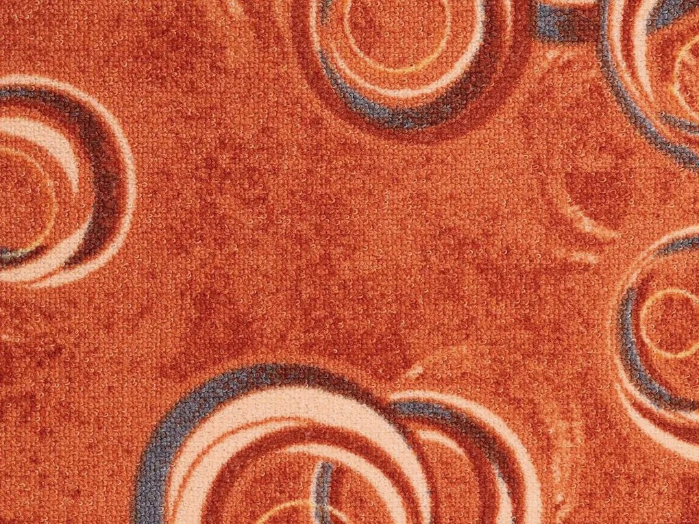ITC, AKCIA: 60x340 cm Koberec metráž Drops 64, šíře, oranžová, filc, chodba / predsieň