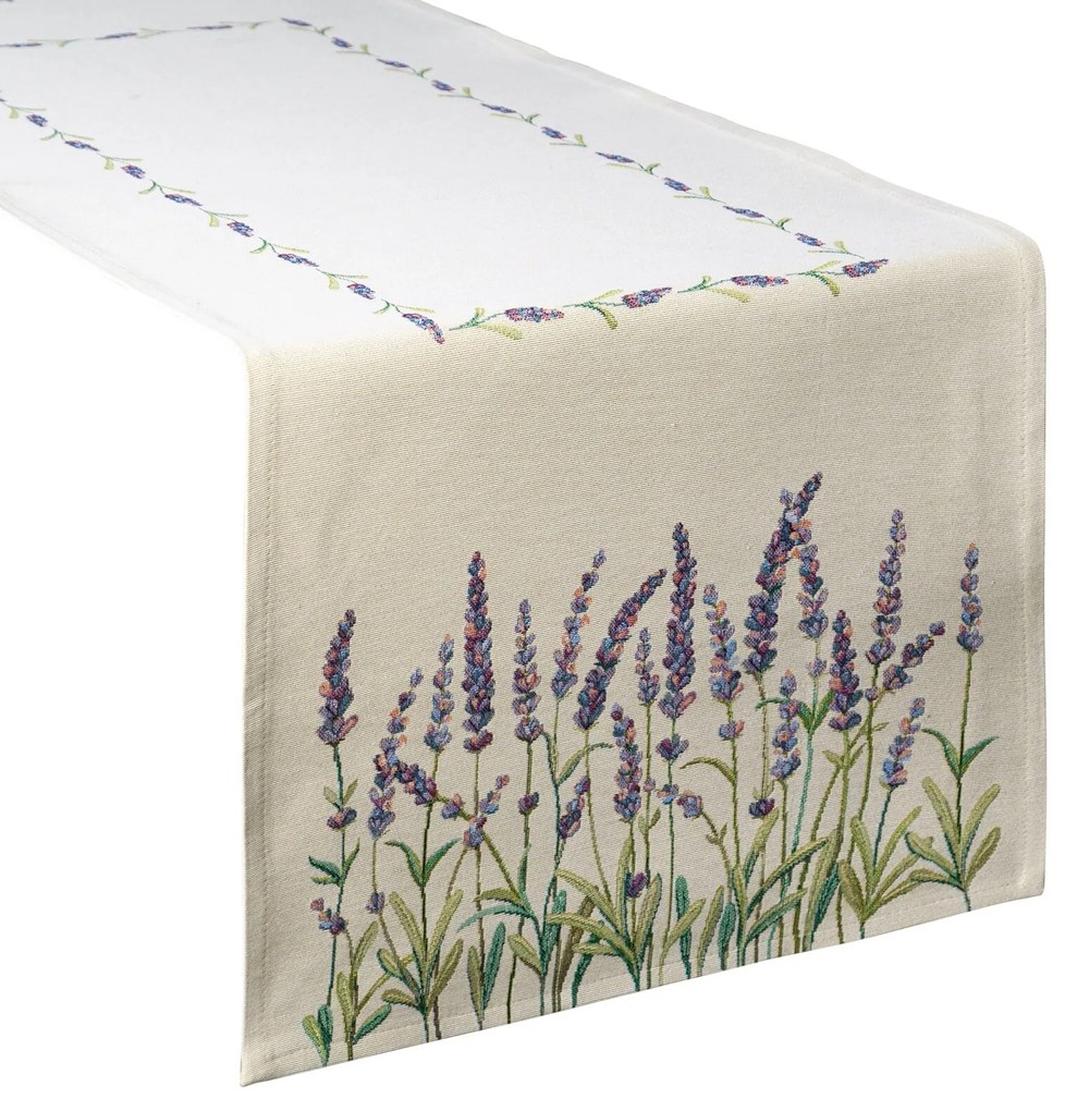 GOBELÍNOVÝ BEHÚŇ NA STÔL LAVENDER 40X100 CM VZOROVANÝ