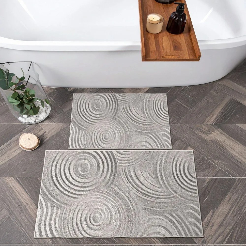 Svetlosivé kúpeľňové predložky v súprave 2 ks 60x100 cm – Foutastic