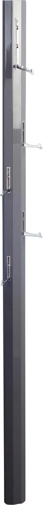 XXXLutz VEŠIAKOVÝ PANEL, antracitová, chrómová, 8/185/4 cm - Vešiakové steny - 001815006705