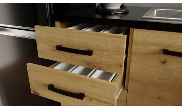 Kuchynská linka ROSALIA 240 cm dub craft