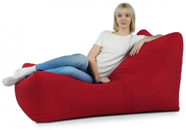 Leňoška LOUNGE ATENA plyš červená