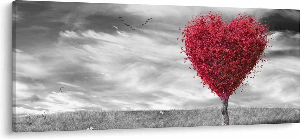 Obraz - Srdce korunou stromu (120x50 cm)