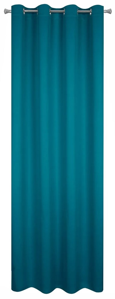 ZATEMŇOVACÍ ZÁVES NA KRÚŽKOCH BLACKOUT 135X250 CM TYRKYSOVÁ
