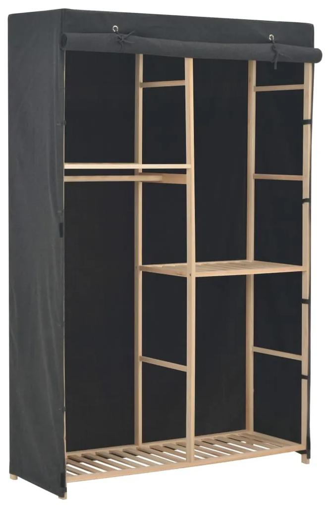 vidaXL 3-poschodový šatník sivý 110x40x170 cm látkový