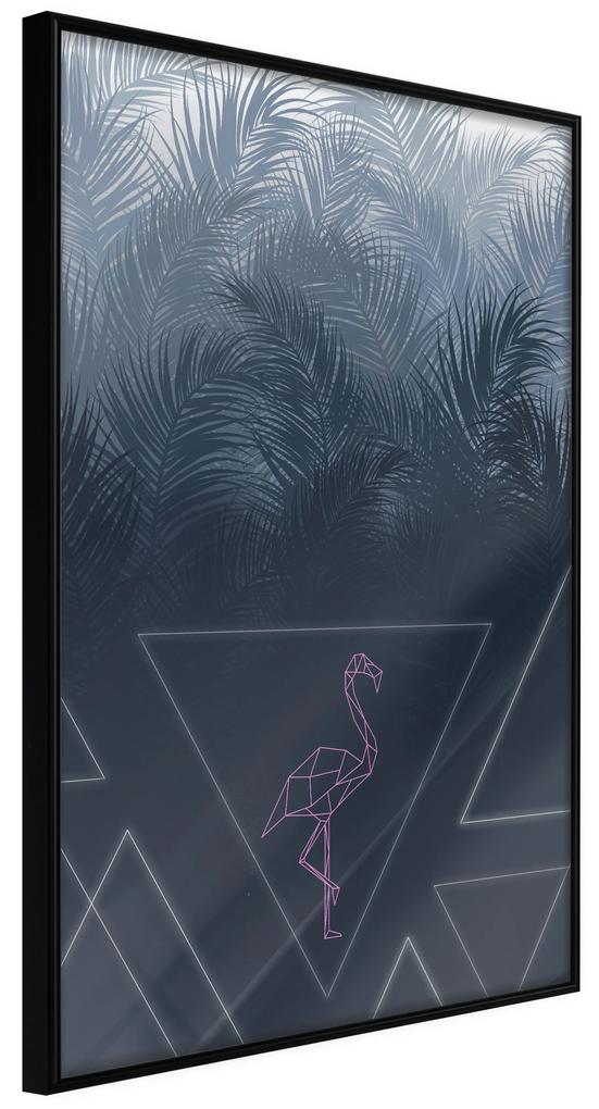 Artgeist Plagát - Geometric Bird [Poster] Veľkosť: 20x30, Verzia: Čierny rám s passe-partout