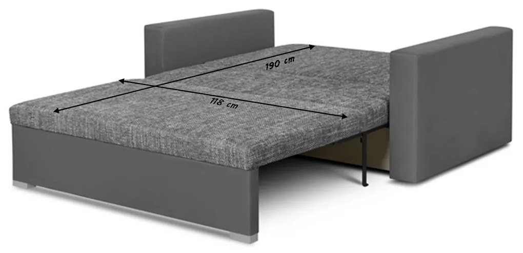 Pohovka pre 2 osoby s funkciou spania LEO Hnedá/bronzová