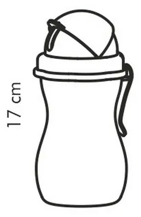 TESCOMA detská fľaša so slamkou BAMBINI 300 ml, zelená, modrá